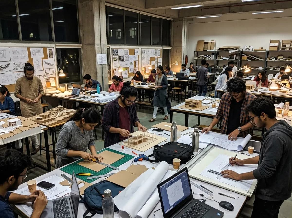 First-year architects at work